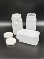 Weithals-Vierkantflasche HDPE 1000 ml inkl. Schraubdeckel...