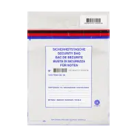 200x Sicherheitstaschen DEBASAFE (395 x 470 mm + 85 mm Griffloch) DEBATAPE high plus - Transparent - Recyclingfolie