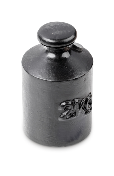 KERN Prüfgewicht 366-95, M3, 2 kg, Knopf